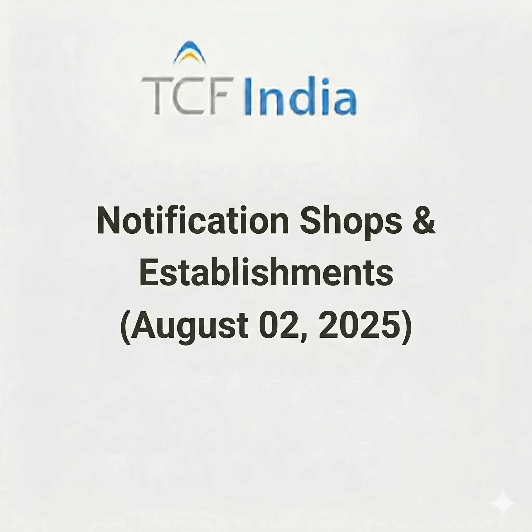Notification Shops & Establishments